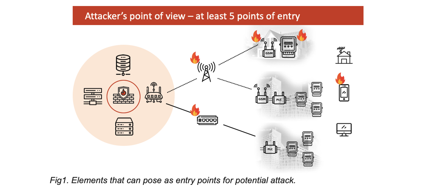 Fig1. Elements that can pose as entry points for potential attack.
